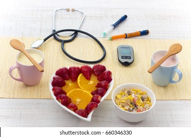 Diabetes Healthy Food Balanced With Insulin