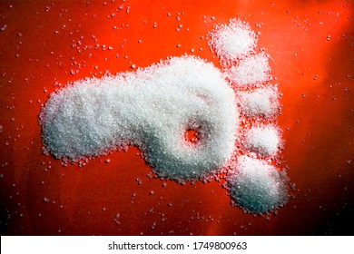 Diabetic foot made of sugar