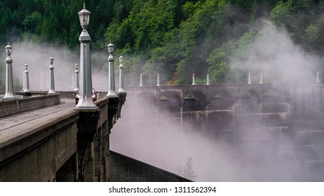 Diablo Dam In The Mist