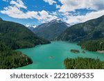 Diablo Lake and Davis Peak, Ross Lake National Recreation Area, North Cascades, Washington State