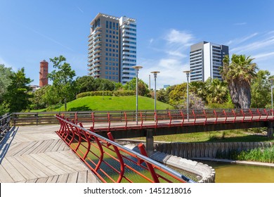 Diagonal Mar Park,designed By Enric Miralles And Benedetta Tagliabue. Barcelona, Catalonia, Spain.