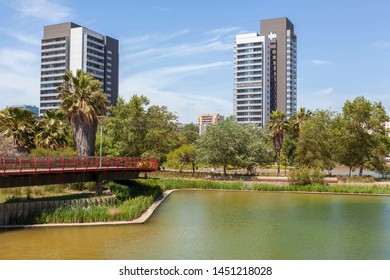 Diagonal Mar Park,designed By Enric Miralles And Benedetta Tagliabue. Barcelona, Catalonia, Spain.