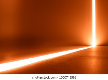 Diagonal Orange Neon Line Object Background