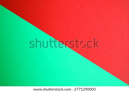 Diagonal Split Two Tone Background with Vibrant Red and Bright Green Textured Paper Surface Style