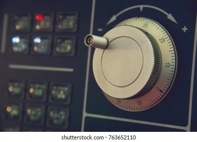 Dial control panel for CNC Machine with retro filter.
