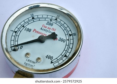 Dial gauge is an indicator tool or measuring tool, isolated on a white background
