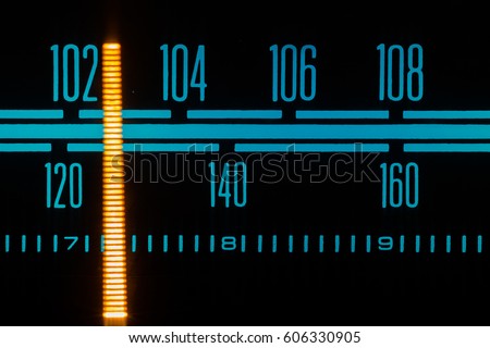 Dial Pointer Of Vintage Stereo Receiver