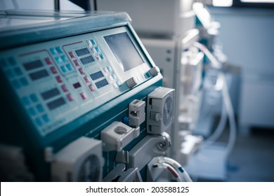 a dialyser or hemodialysis machine in an hospital ward