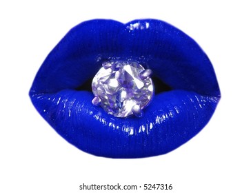 Diamond Between Blue Lips