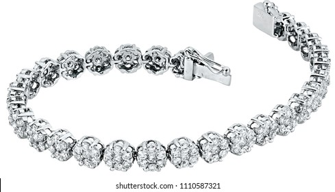 Diamond Bracelets Isolated