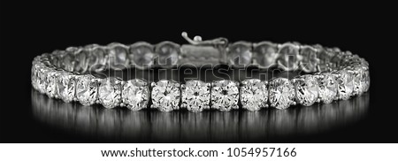 diamond bracelets on black background