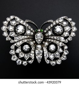 diamond butterfly brooch