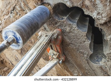 Diamond Drilling Machine Hole In The Concrete