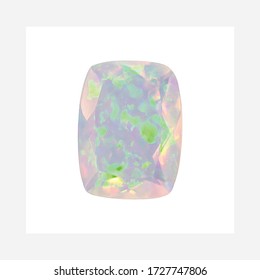 Diamond Ethiopian Opal Shape Gemstone