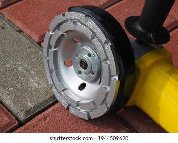 Diamond Grinding Cup. Angle Grinder And Concrete Grinding Wheel