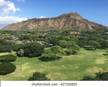 Diamond Head Clear Skies Oahu Hawaii