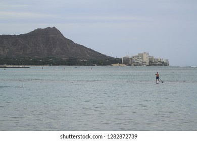 Diamond Head Waikiki Paddle Boarder