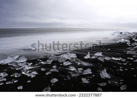 Diamond Ice along the Black Sand Beach