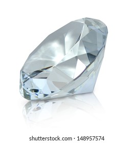 Diamond Jewel On White Background