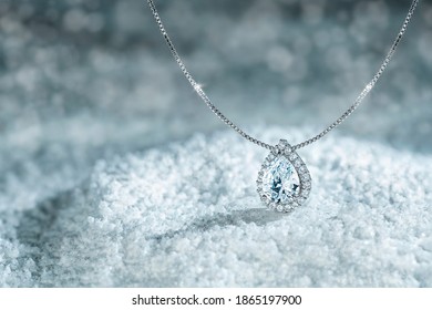 Diamond Necklace On The Snow