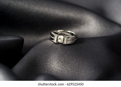 Diamond Ring Display With Satin Cloth./ Diamond Ring.