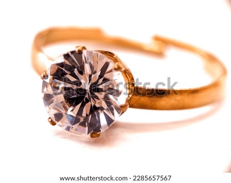 diamond ring isolated with white background