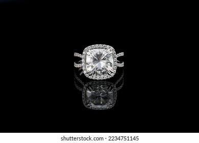 Diamond Ring on Black Background - Shutterstock ID 2234751145