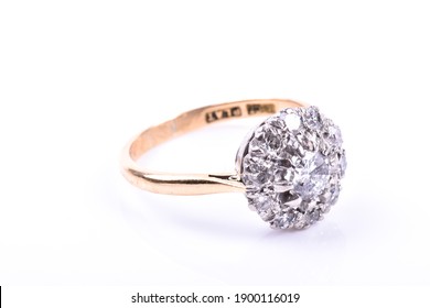 A Diamond Ring On A White Background