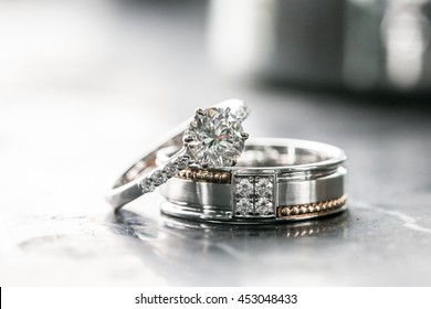 Diamond rings with background