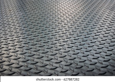 Diamond steel plate,Black and white Diamond steel plate background.Steel plate background