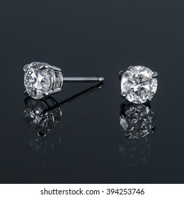 diamond stud earrings - Shutterstock ID 394253746