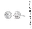 diamond earrings isolated
