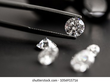 Diamond In Tweezers