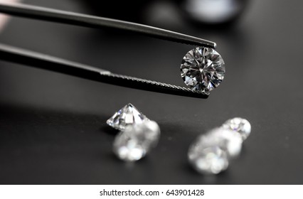 Diamond In Tweezers