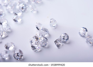 Diamond with tweezers and magnifier.Gemstone Beauty