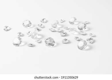 Diamonds Isolated On White Background