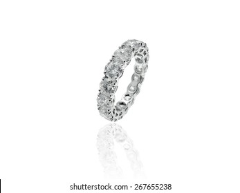 Diamonds Wedding Eternity Band Ring In Platinum