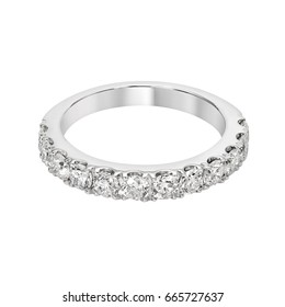 Diamonds Wedding Eternity Band Ring In Platinum,or White Gold