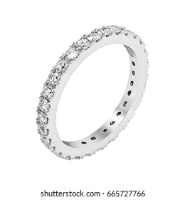 Diamonds Wedding Eternity Band Ring In Platinum,or White Gold