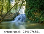Diana waterfall in Monasterio de Piedra natural park in Zaragoza, Aragon