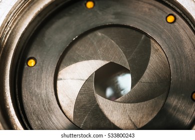 The Diaphragm Of A Camera Lens Aperture.