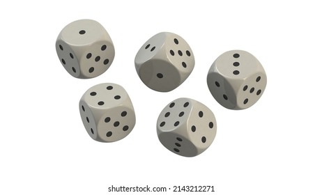 Dice 3D on white background png