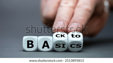Dice form the expression 'back to basics'.