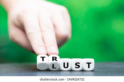 Dice Form Words Lust Trust Stock Photo 1969024732 | Shutterstock