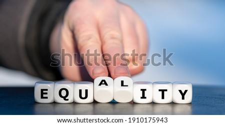 Dice forms the words equity and equality.