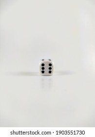 Dice With Number 6 On White Background