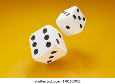 Dice Yellow Gambling Throw Luck Lucky