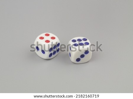 Dices on gay background close-up. Gambling concept.