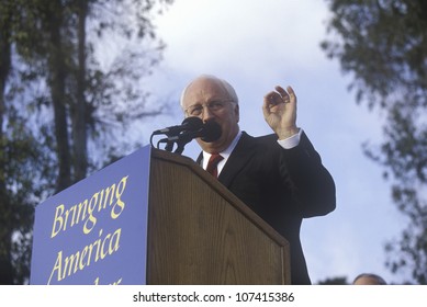 Dick Cheney At A Bush/Cheney Campaign Rally In Costa Mesa, CA, 2000