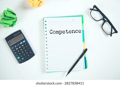 Dictionary definition of the word Competency
